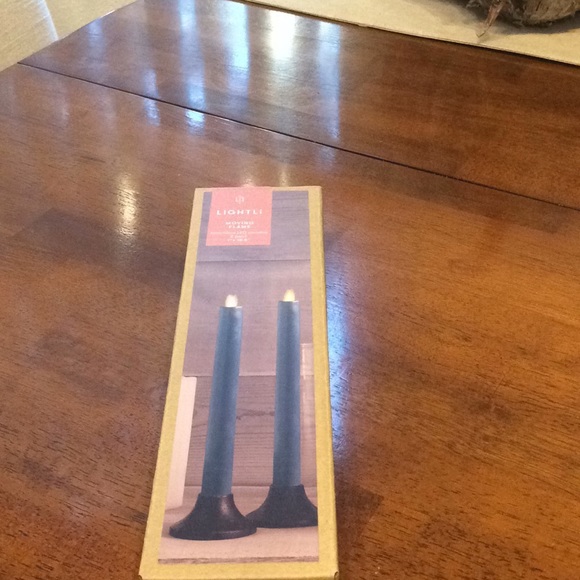 LightLi Accents Lightli Flameless Taper Candle Navy Blue Poshmark